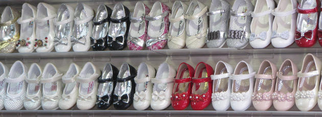 Children's Shoes On Shelves